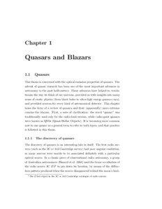 Chapter 1  Quasars and Blazars