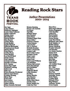 Reading Rock Stars Author Presentations[removed]Jon Agee Linas Alsenas Katherine Applegate