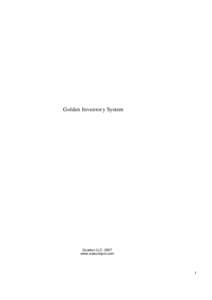 Golden Inventory System  Quartex LLCwww.executivpro.com  1
