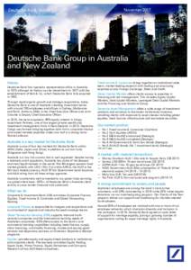 Deutsche Bank Group Australia & New Zealand NovemberDeutsche Bank Group in Australia