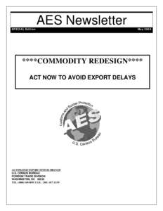 AES Newsletter SPECIAL Edition May 2004  ****COMMODITY REDESIGN****