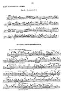 30 EUYO AUDITIONS:BASSOON Haydn - SymphonYin G '' t:JLt