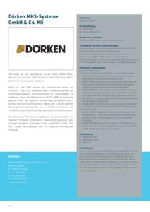 Dörken MKS-Systeme GmbH & Co. KG Rechtsform GmbH & Co. KG Geschäftsleitung