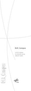 DLR_Campus  Drucksachenkategorie DLR_Campus A DLR initiative