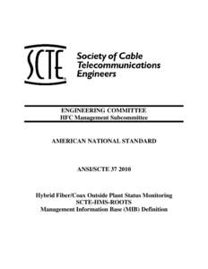 SCTE Digital Video Subcommittee Balloting Report