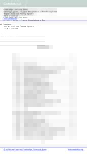 Cambridge University Press4 - Logical Foundations of Proof Complexity Stephen Cook and Phuong Nguyen Table of Contents More information