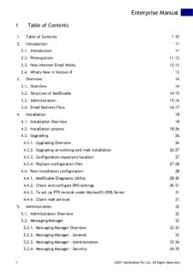 Enterprise Manual 1 Table of Contents  1.