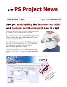 THE  PS Project News ISSUE 12 March 16, 2011