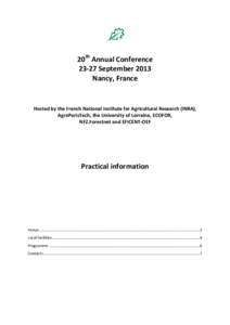 Microsoft Word - 20th Annual Conference_practical information_PrintableVersion_10062013_uv_bl