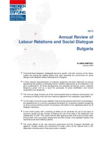 2015  Annual Review of Labour Relations and Social Dialogue Bulgaria