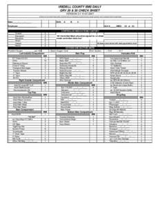 ICEMS QRV 20 & 30 Check Sheet Front Page.xls