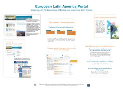 European Latin America Portal  Cooperation on the dissemination of Europe-wide research on Latin America Anuario Americanista Europeo An information system specialising in