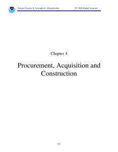 National Oceanic & Atmospheric Administration  FY 2008 Budget Summary Chapter 4