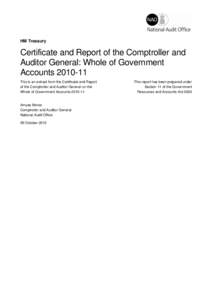 Report of the Comptroller and Auditor General: Whole of Government Accounts[removed]
