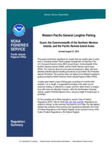 Science, Service, Stewardship  Western Pacific General Longline Fishing NOAA FISHERIES