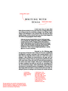 writing by Ellen Lupton  writing with scala  Scala by Martin Majoor