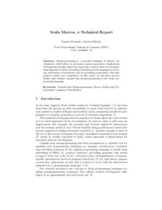 Scala Macros, a Technical Report Eugene Burmako, Martin Odersky ´