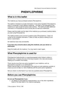 Microsoft Word - 5 Phenylephrine  FINAL CMI.doc