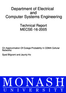 Electronic engineering / Code division multiple access / Cellular network / Probability / Handover / Quality of service / Channel access method / Radio resource management / Technology / OSI protocols