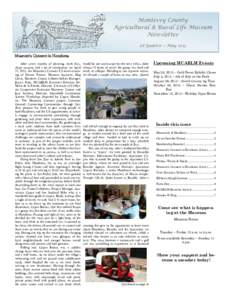 Monterey County Agricultural & Rural Life Museum Newsletter 1st Quarter ~ MayMuseum’s Connect in Honduras