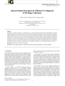 Autocorrelation Descriptor for Efficient Co&#x02010;Alignment of 3D Shape Collections