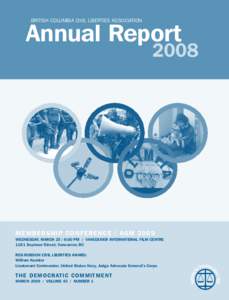 BRITISH COLUMBIA CIVIL LIBERTIES ASSOCIATION  Annual Report 2008