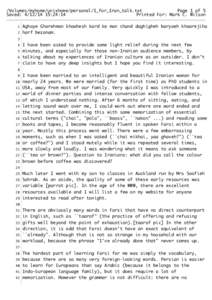 /Volumes/myhome/unixhome/personal/I_for_Iran_talk.txt Page 1 of 5 Saved: :24:14 Printed For: Mark C. Wilson 1 2