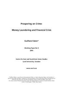 Prospering on Crime: Money Laundering and Financial Crisis