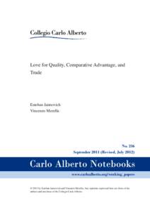 Love for Quality, Comparative Advantage, and Trade