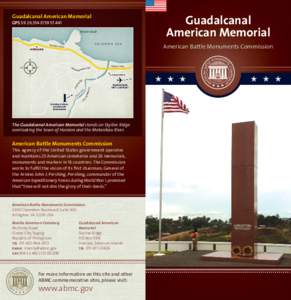 Guadalcanal American Memorial  GPS S9[removed]E159[removed]Guadalcanal American Memorial