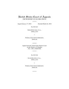 United States Court of Appeals FOR THE DISTRICT OF COLUMBIA CIRCUIT Argued January 27, 2010  Decided March 26, 2010