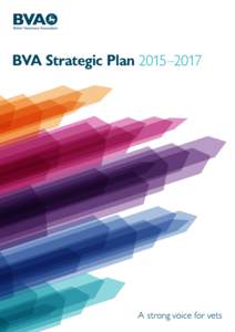 BVA Strategic Plan 2015–2017  Introduction The British Veterinary Association is the largest representative body for the veterinary profession in the UK. We guide and support our members throughout