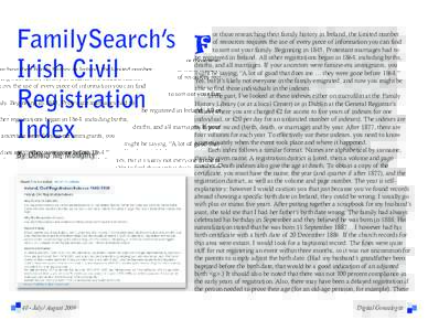 FamilySearch’s F Irish Civil Registration Index By Donna M. Moughty