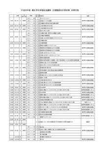 平成28年度　藤沢市社会福祉協議会　介護職員初任者研修　研修日程 一日 当たりの 日程