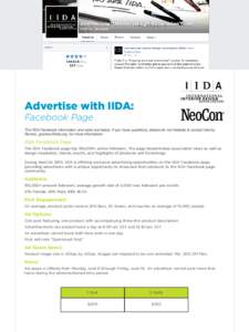 Advertise with IIDA: Facebook Page The IIDA Facebook information and rates are below. If you have questions, please do not hesitate to contact Genny Ramos, , for more information.  IIDA Facebook Page