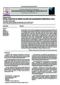 Int J Biol Med Res.2015;6(1):Contents lists available at BioMedSciDirect Publications International Journal of Biological & Medical Research Journal homepage: www.biomedscidirect.com