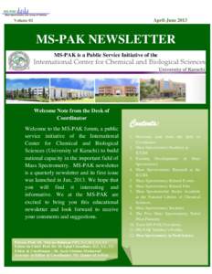 April-June[removed]Volume 02 MS-PAK NEWSLETTER MS-PAK is a Public Service Initiative of the