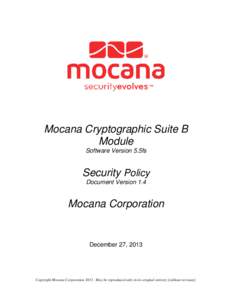 Microsoft Word - 1e - Mocana Suite B 5.5fs Security Policy.doc