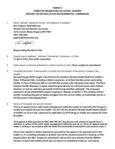 Microsoft Word[removed]Sierra Club Appeal to SEC of SNHD Landfill Decision.doc