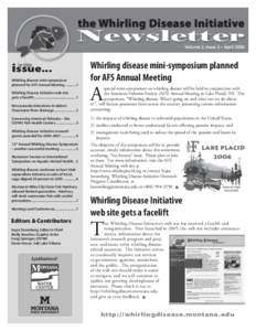 the Whirling Disease Initiative  Newsletter Volume 2, Issue 2 ~ April 2006