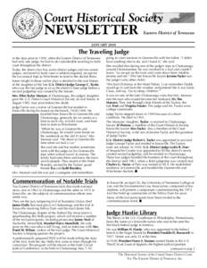 Court Historical Society  Newsletter Eastern District of Tennessee