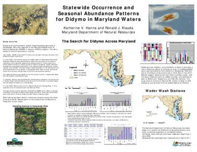 Statewide Occurrence and Seasonal Abundance Patterns for Didymo in Maryland Waters