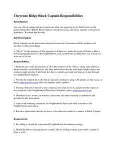 Microsoft Word - Cheyenne Ridge Block Captain Responsibilities.doc