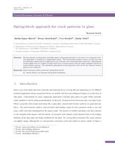 Cent. Eur. J. Phys. • 1-14 Author version Central European Journal of Physics  Spring-block approach for crack patterns in glass