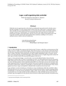 Loge: a self-organizing disk controller