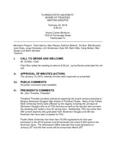    FLORIDA  STATE  UNIVERSITY   BOARD  OF  TRUSTEES     MEETING  MINUTES       