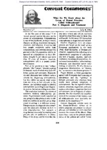 Essays of an Information Scientist, Vol:6, p[removed], 1983  Current Contents, #27, p.5-16, July 4, 1983 What Do We Know about the Group of Mental IMsorders