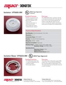 USCG Type Approved  Isolator: VF5605-0MA53/0