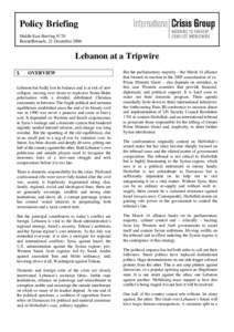 Microsoft Word - B20 Lebanon at a Tripwire.doc