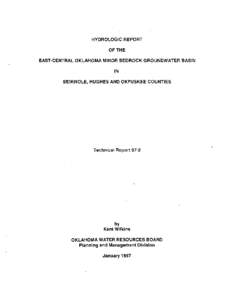 TR97-2: Hydrologic Report of the East-Central Oklahoma Minor Bedrock Groundwater Basin